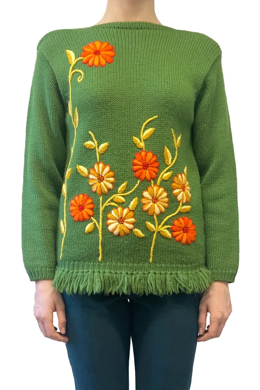 Vintage Embroidered Floral Sweater sold by Anna Sui