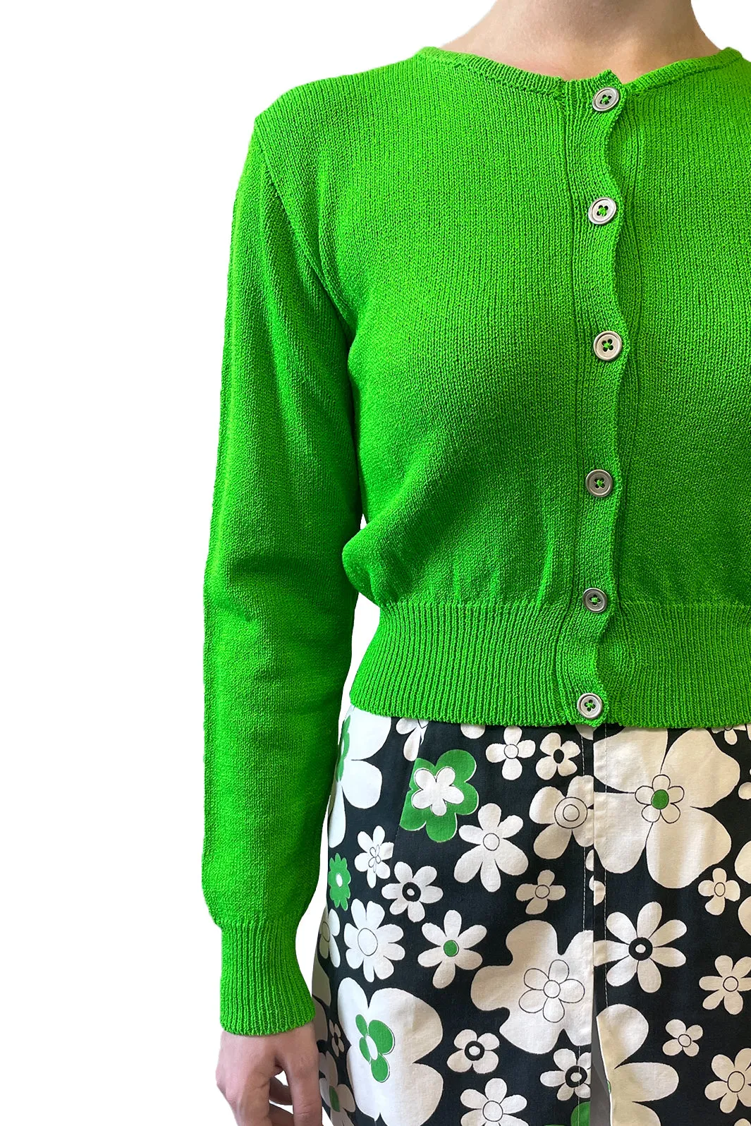 James Coviello for Anna Sui Cropped Green Cardigan sold by Anna Sui product image thumbnail 4
