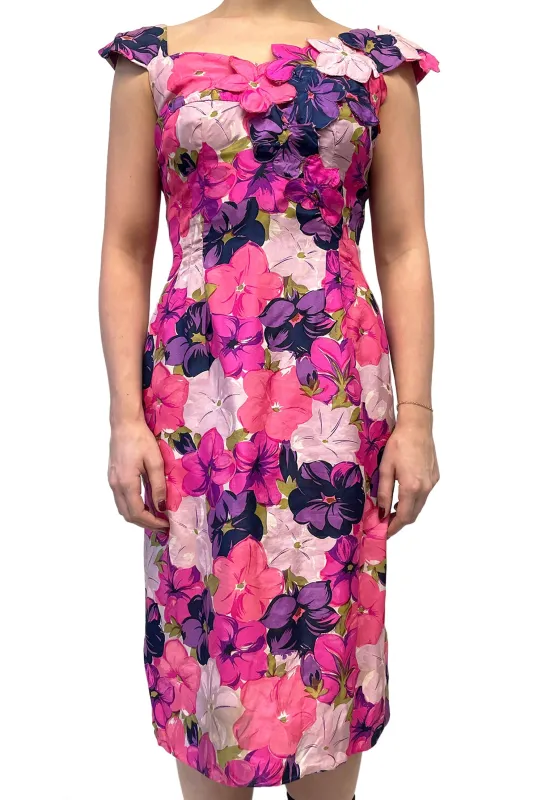 Vintage 3D Floral Mini Dress sold by Anna Sui