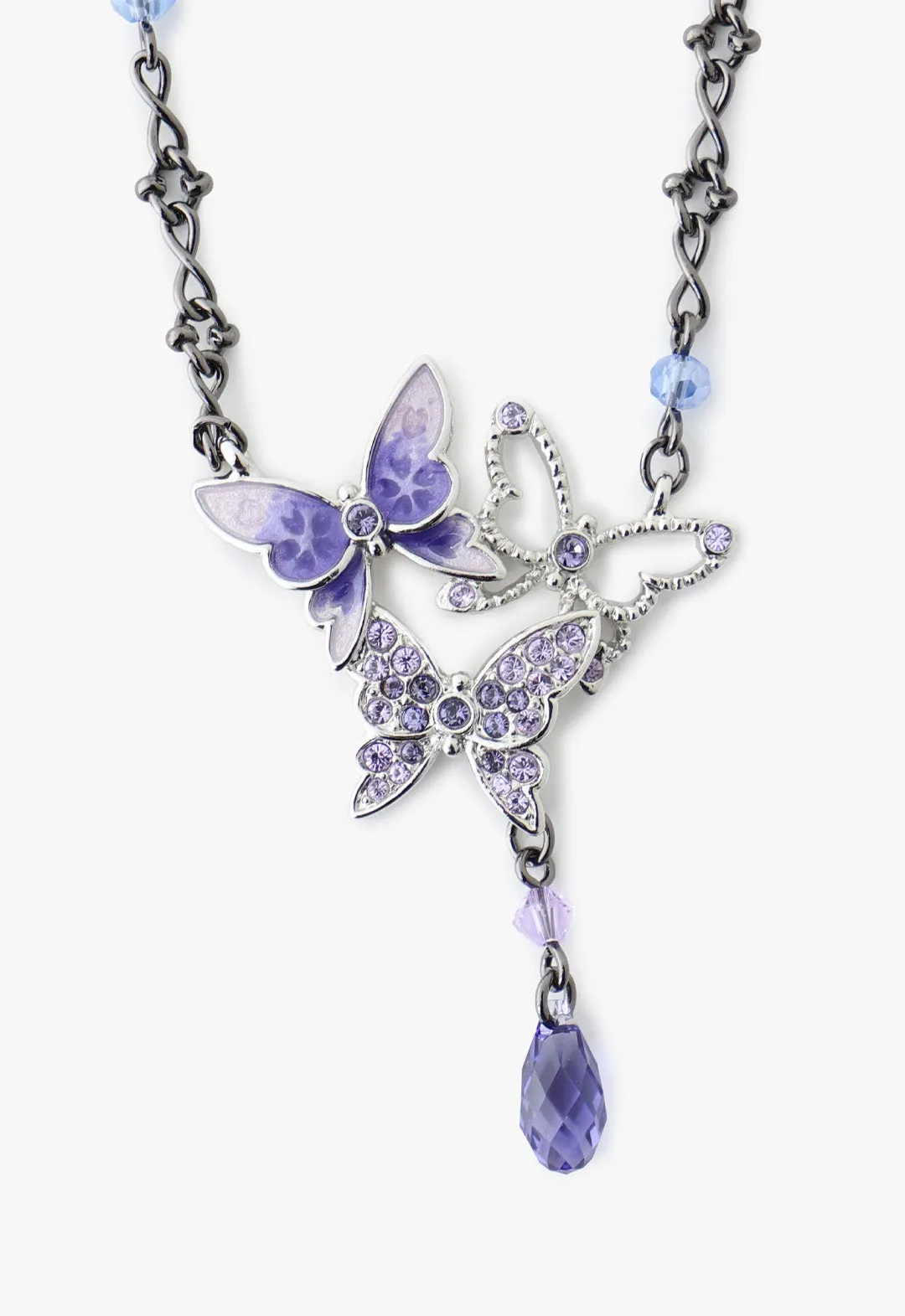 Bejeweled Butterfly Princess Necklace - Violet Gunmetal sold by Anna Sui product image thumbnail 2