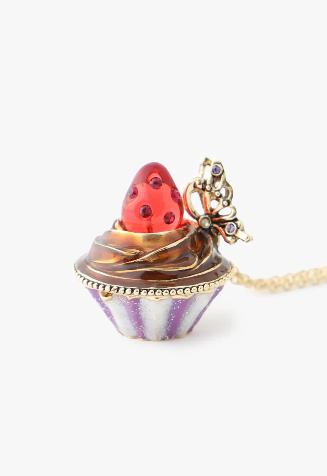 Strawberry Cupcake Necklace - Red Multi sold by Anna Sui product image thumbnail 2