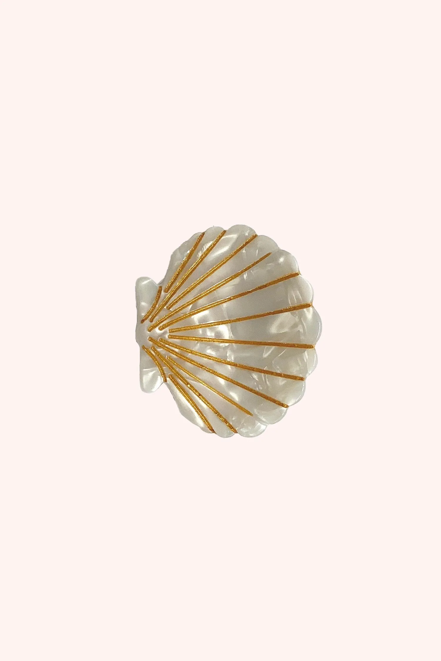 Medium Ivory Pastel Sea Shell Jaw Clip sold by Anna Sui