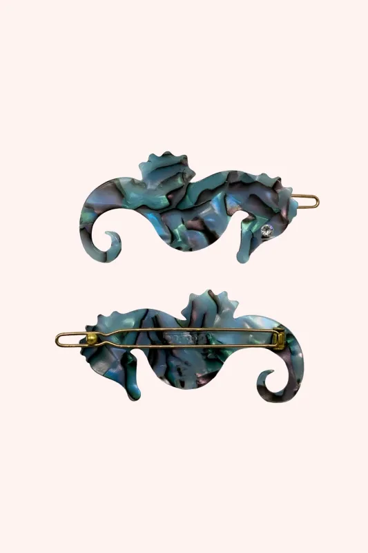 Sweet Seahorse Hair Pin Oyster sold by Anna Sui