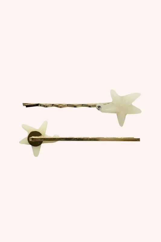 Ivory Starfish Hair Pin Pair sold by Anna Sui