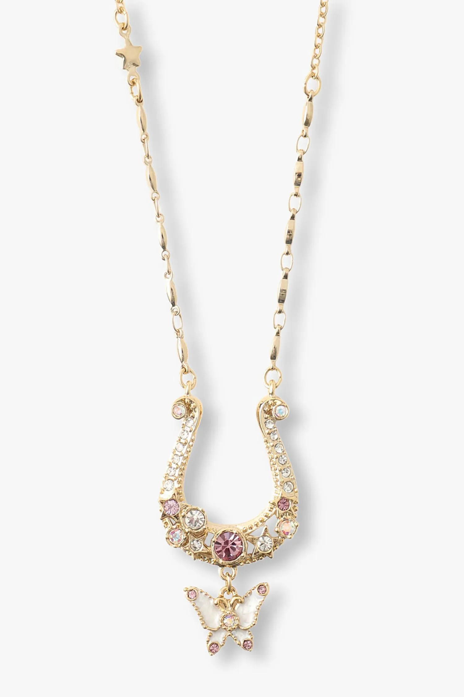 Lucky Horseshoe Charm Necklace - Gold sold by Anna Sui product image thumbnail 2