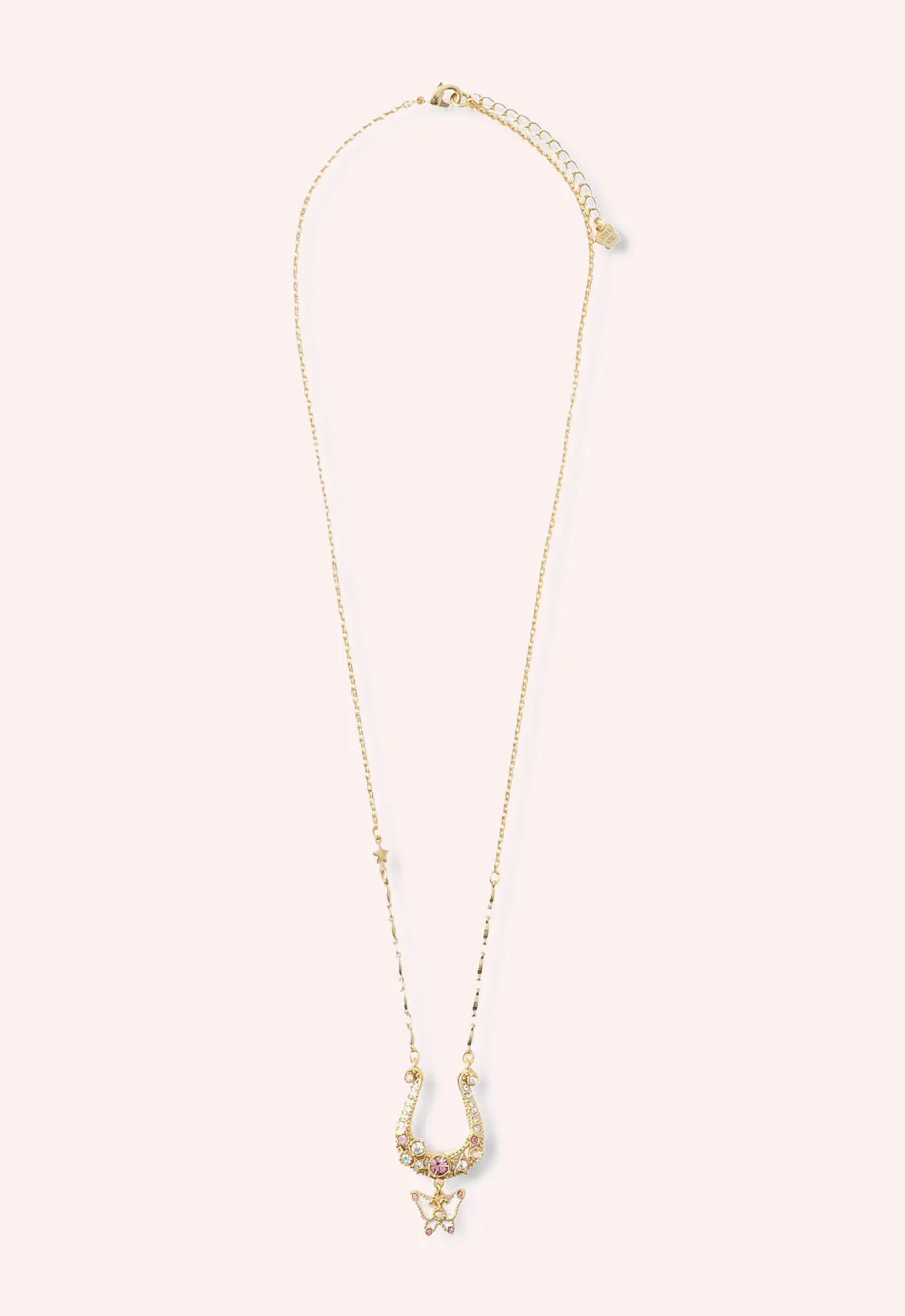 Lucky Horseshoe Charm Necklace - Gold sold by Anna Sui