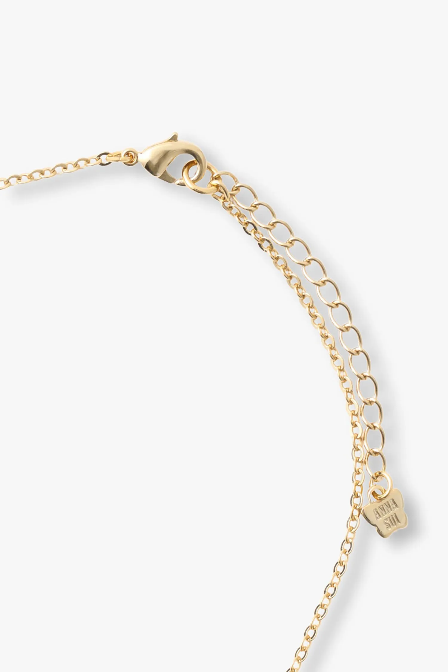 Lucky Horseshoe Charm Necklace - Gold sold by Anna Sui product image thumbnail 3