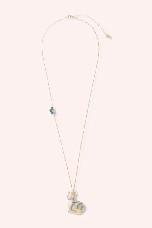 Cat Necklace - Grey Multi sold by Anna Sui