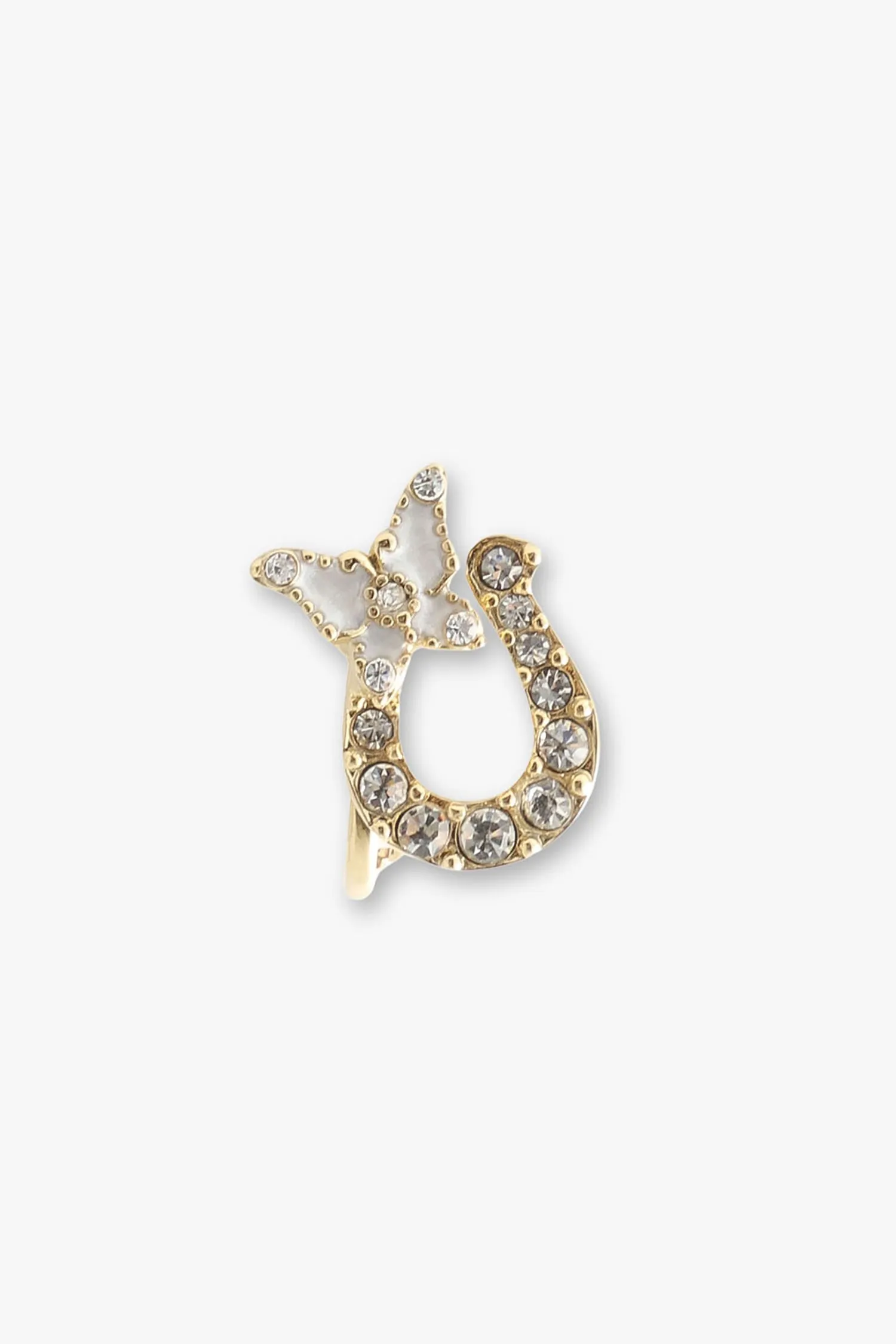 Lucky Horseshoe Stud Earrings - Gold sold by Anna Sui product image thumbnail 2