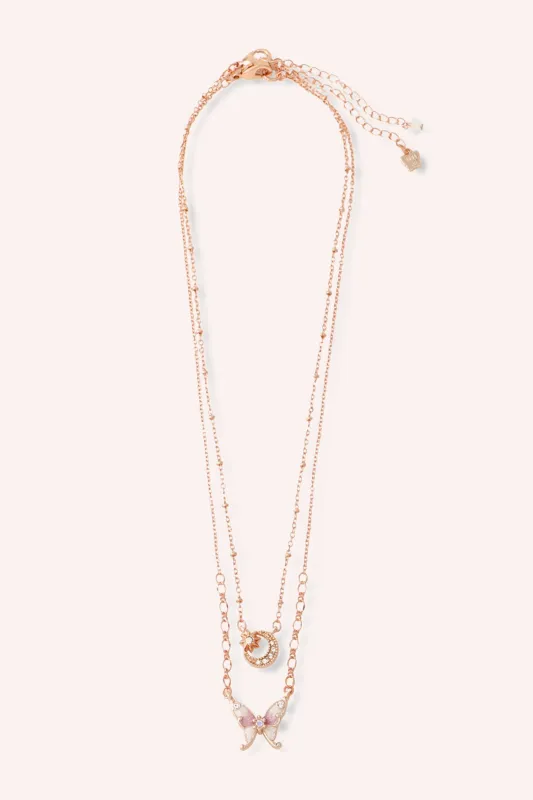 Butterfly and Moon Necklace Set sold by Anna Sui
