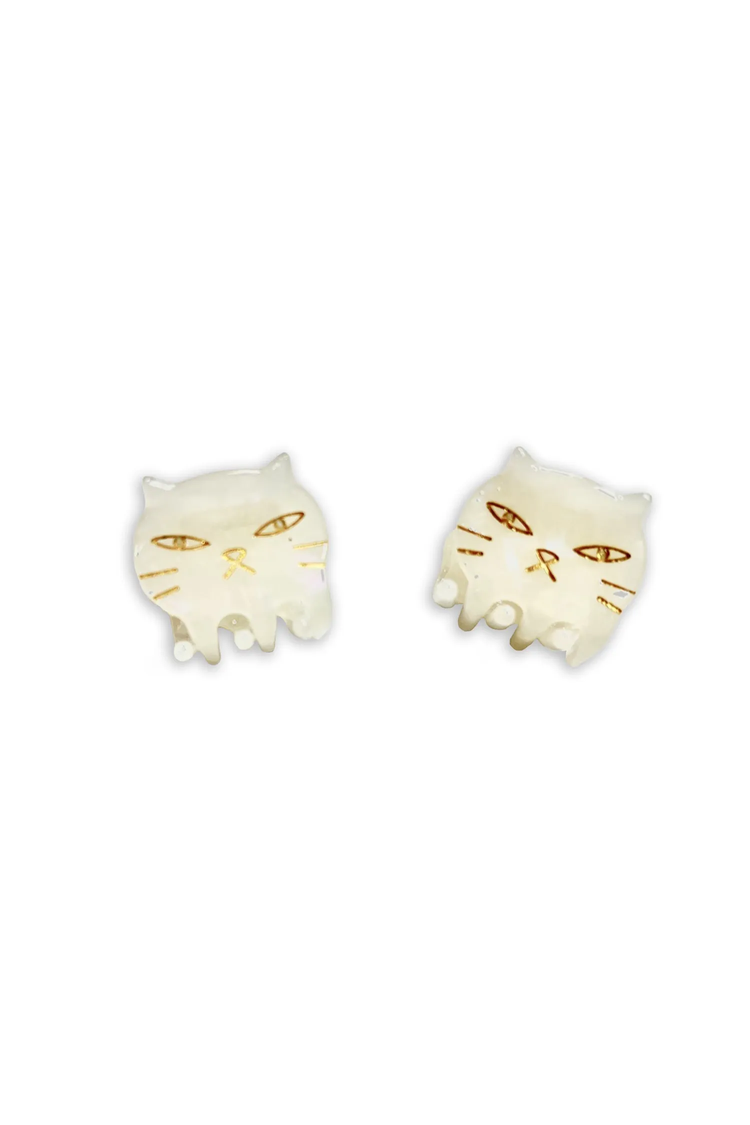 Pastel Meow Cat Jaw Pair Ivory sold by Anna Sui