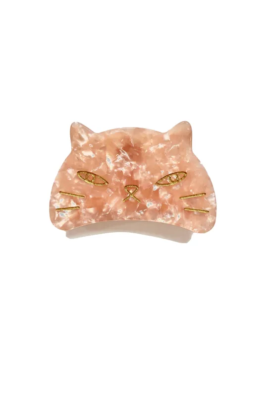 Etched Large Cat Jaw Clip Rose Quartz sold by Anna Sui