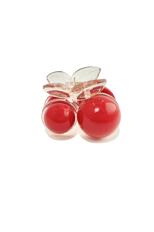 Jumbo Cherry Jaw Clip Red - Clear sold by Anna Sui