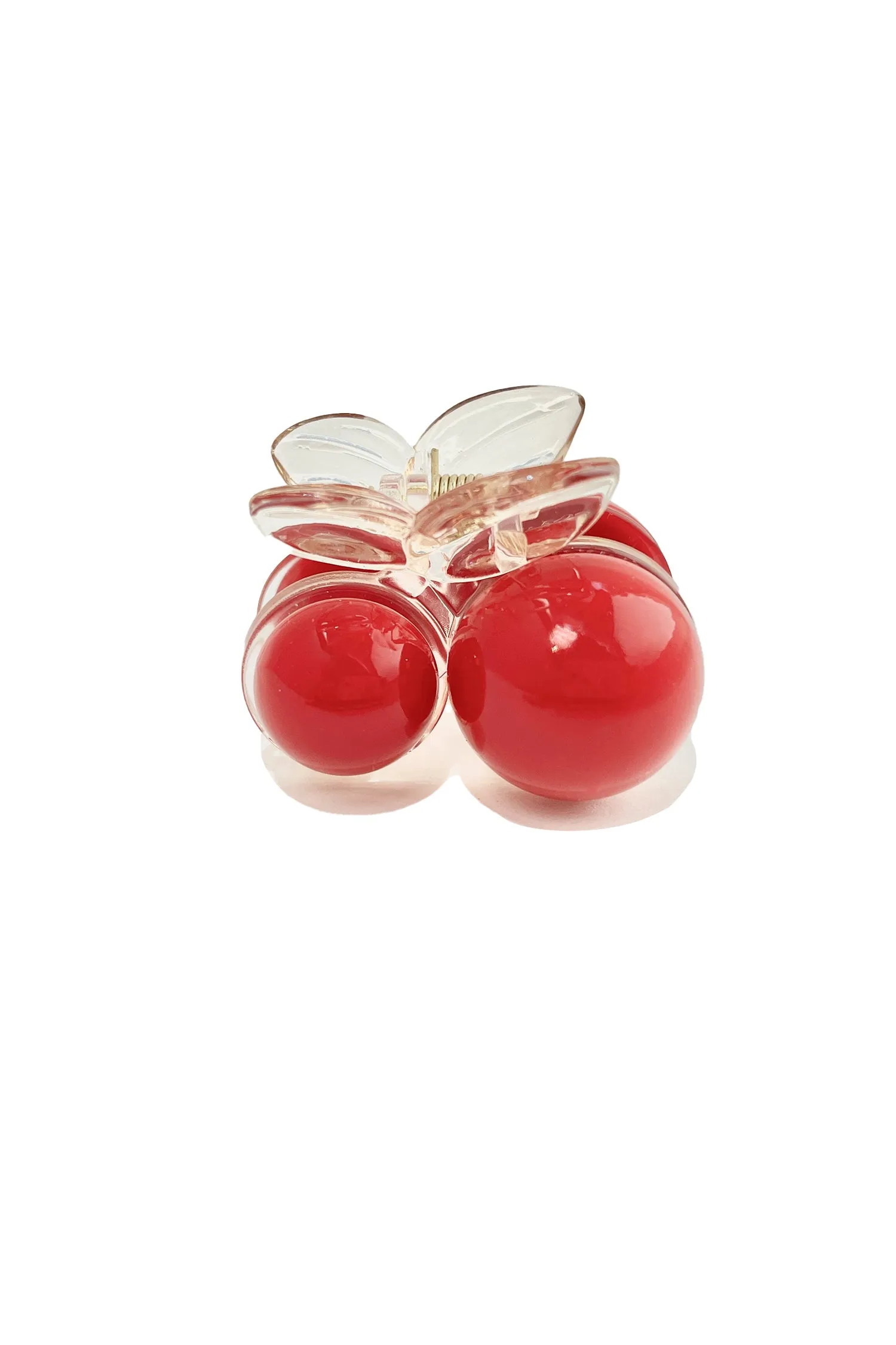 Jumbo Cherry Jaw Clip Red - Clear sold by Anna Sui