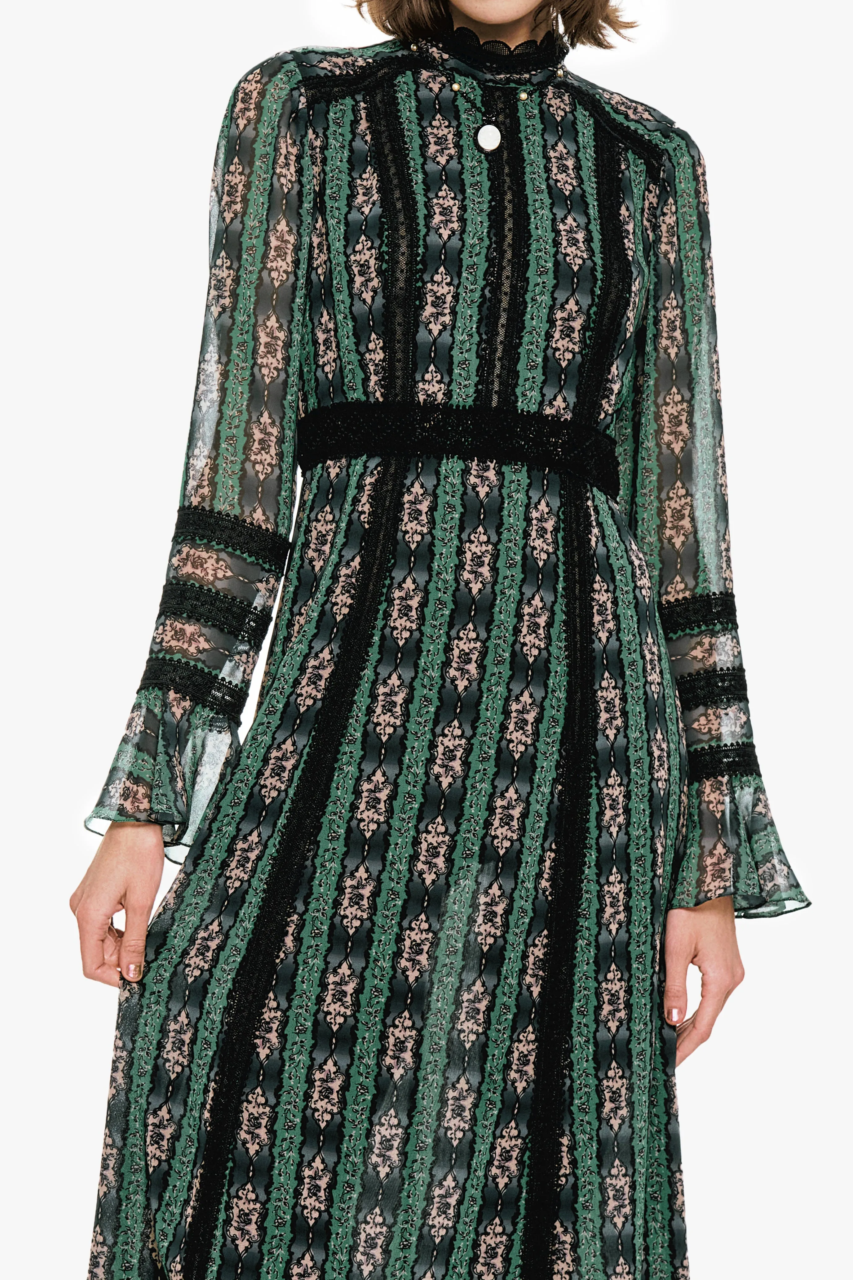Cameo Stripe Print Maxi Dress sold by Anna Sui product image thumbnail 2