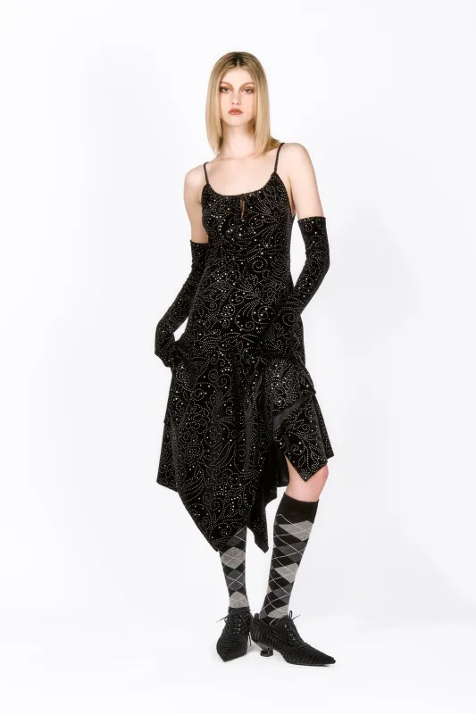 Jubilee Velvet Godet Dress sold by Anna Sui