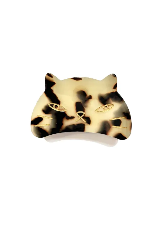 Etched Large Cat Jaw Clip White Tokyo sold by Anna Sui