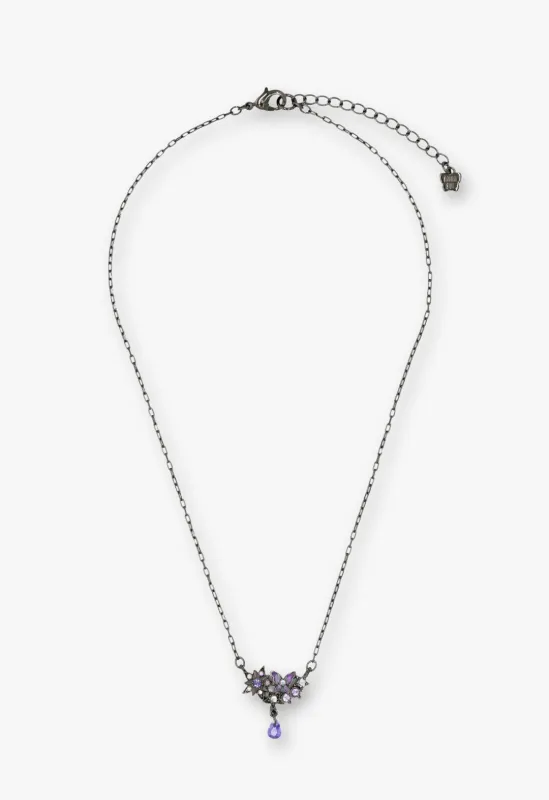 Midnight Amethyst Butterfly Necklace made by Anna Sui