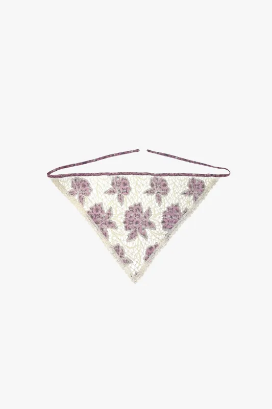Medallion Floral Lace Headscarf sold by Anna Sui