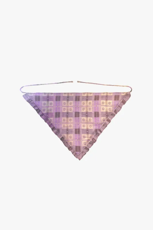 Plaid Blossom Bandana made by Anna Sui