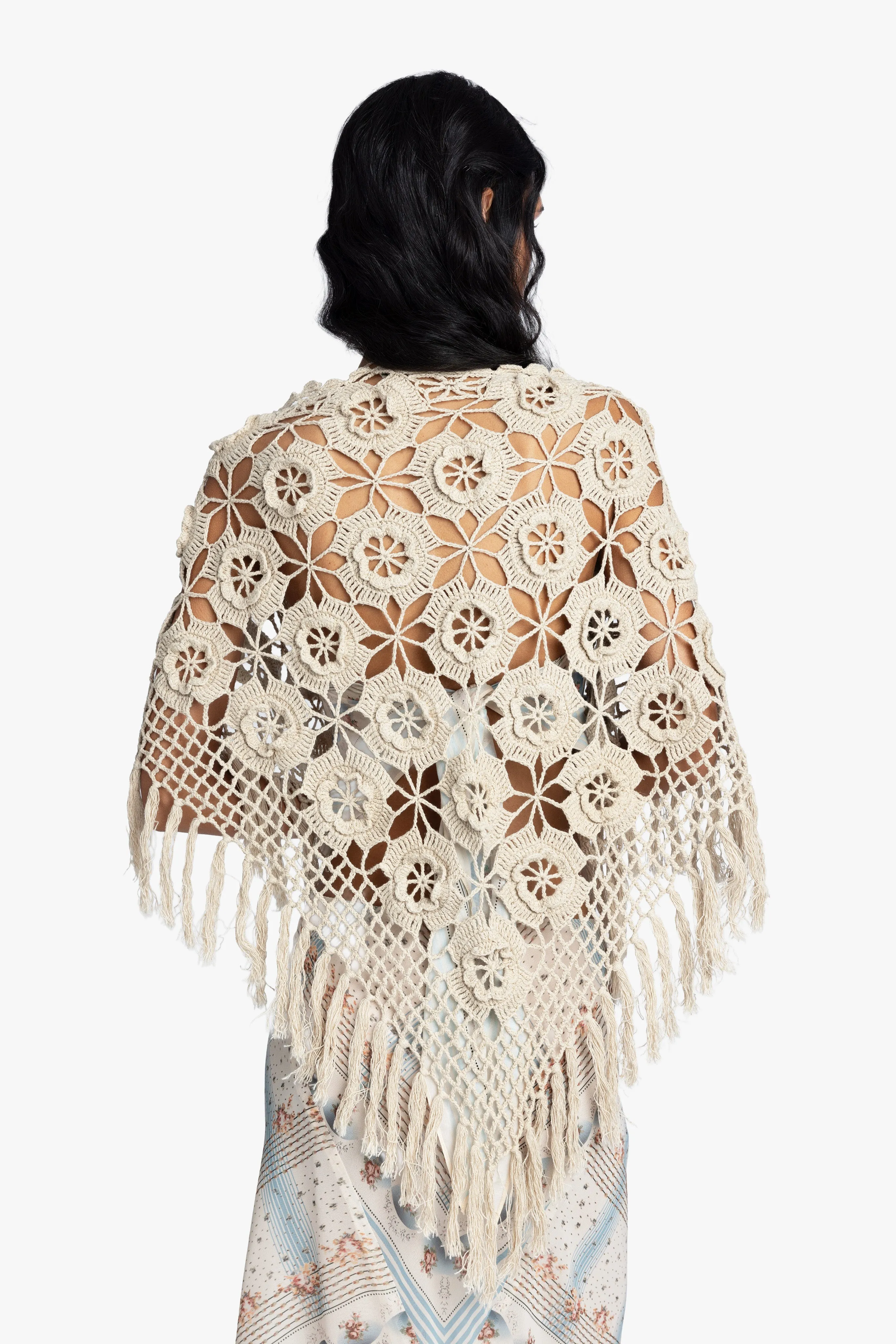 Linen Crochet Shawl- Linen sold by Anna Sui product image thumbnail 2