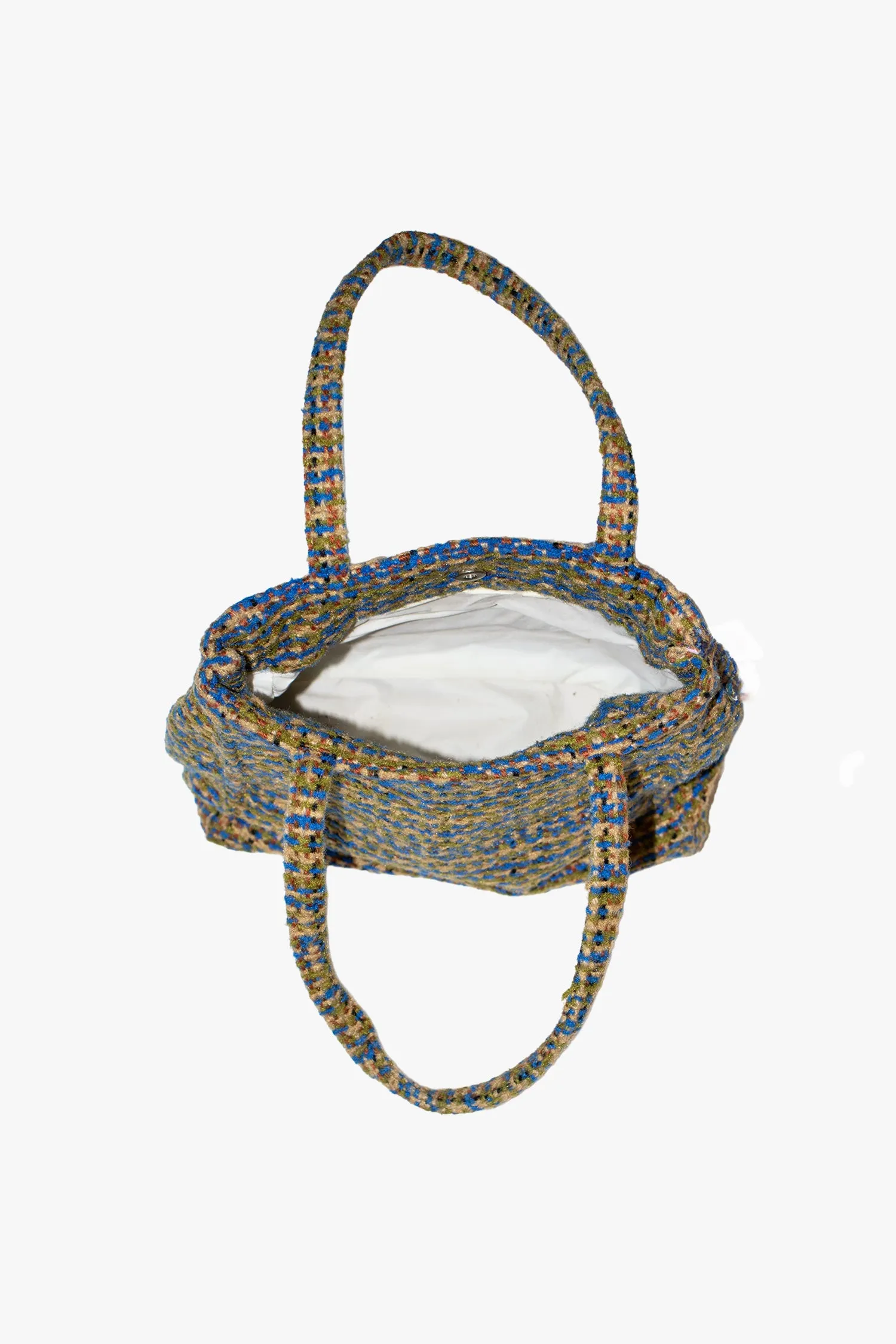 Vintage Mini Tweed Tote Bag-Green/Blue sold by Anna Sui product image thumbnail 2