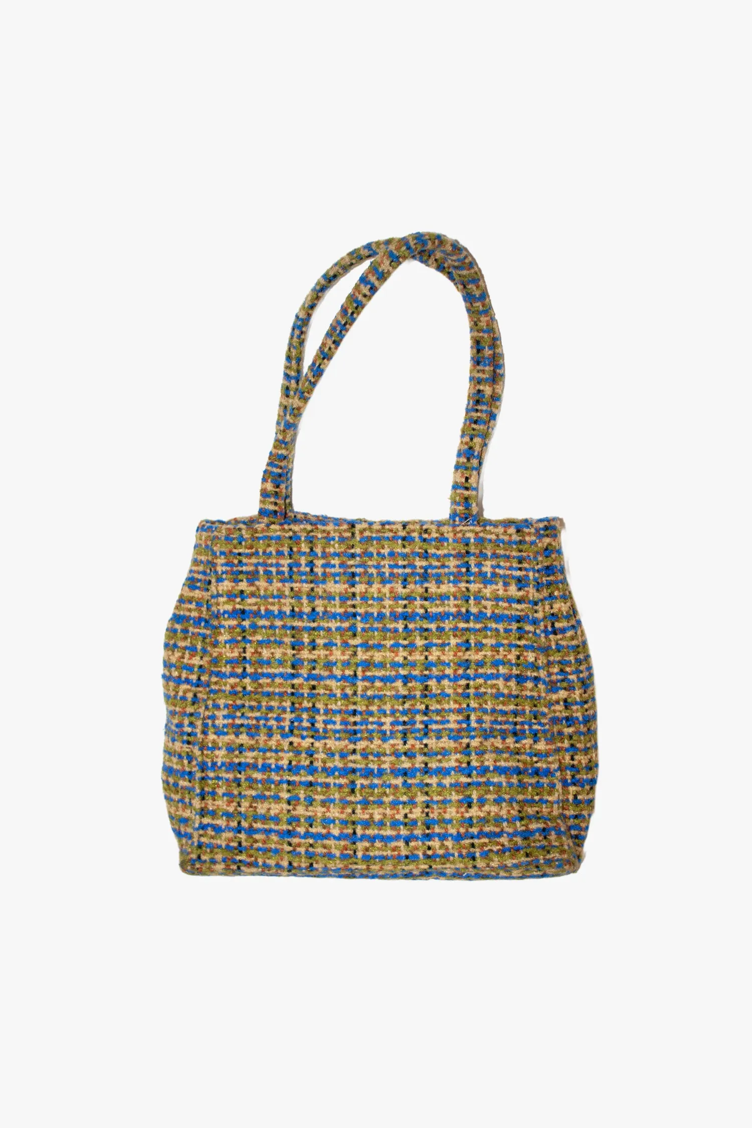 Vintage Mini Tweed Tote Bag-Green/Blue sold by Anna Sui