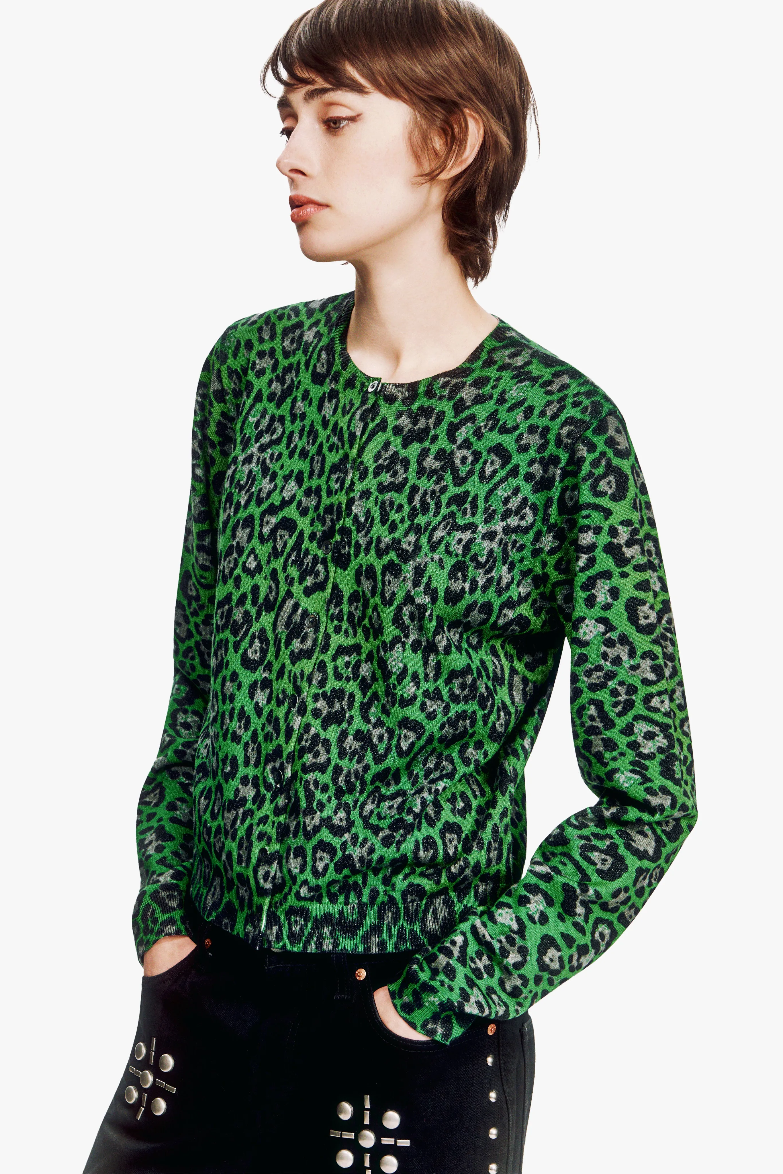 Jade Jaguar Cardigan sold by Anna Sui product image thumbnail 2