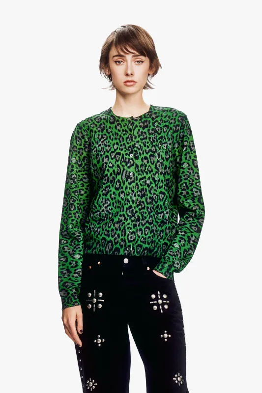 Jade Jaguar Cardigan made by Anna Sui