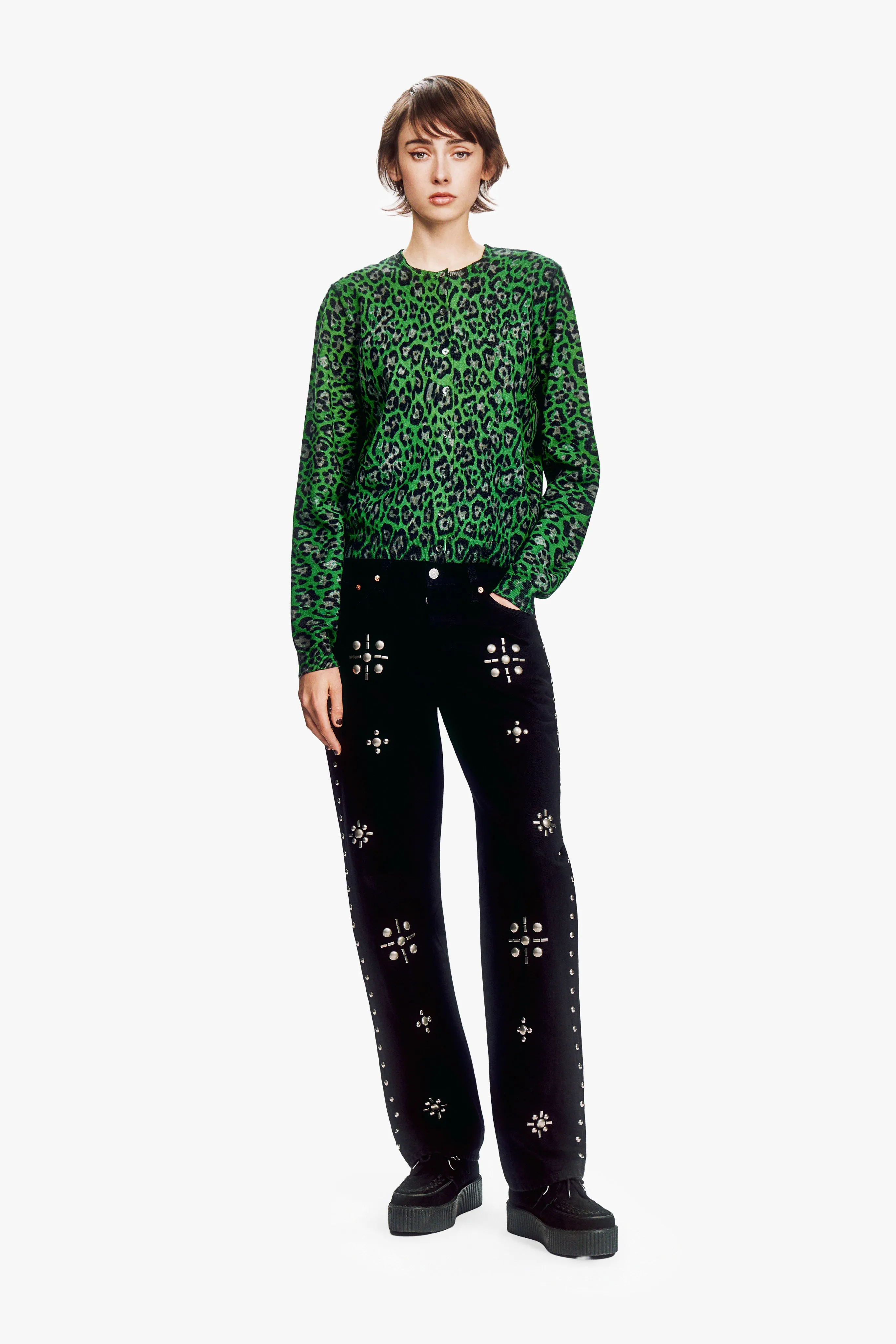 Jade Jaguar Cardigan sold by Anna Sui product image thumbnail 3