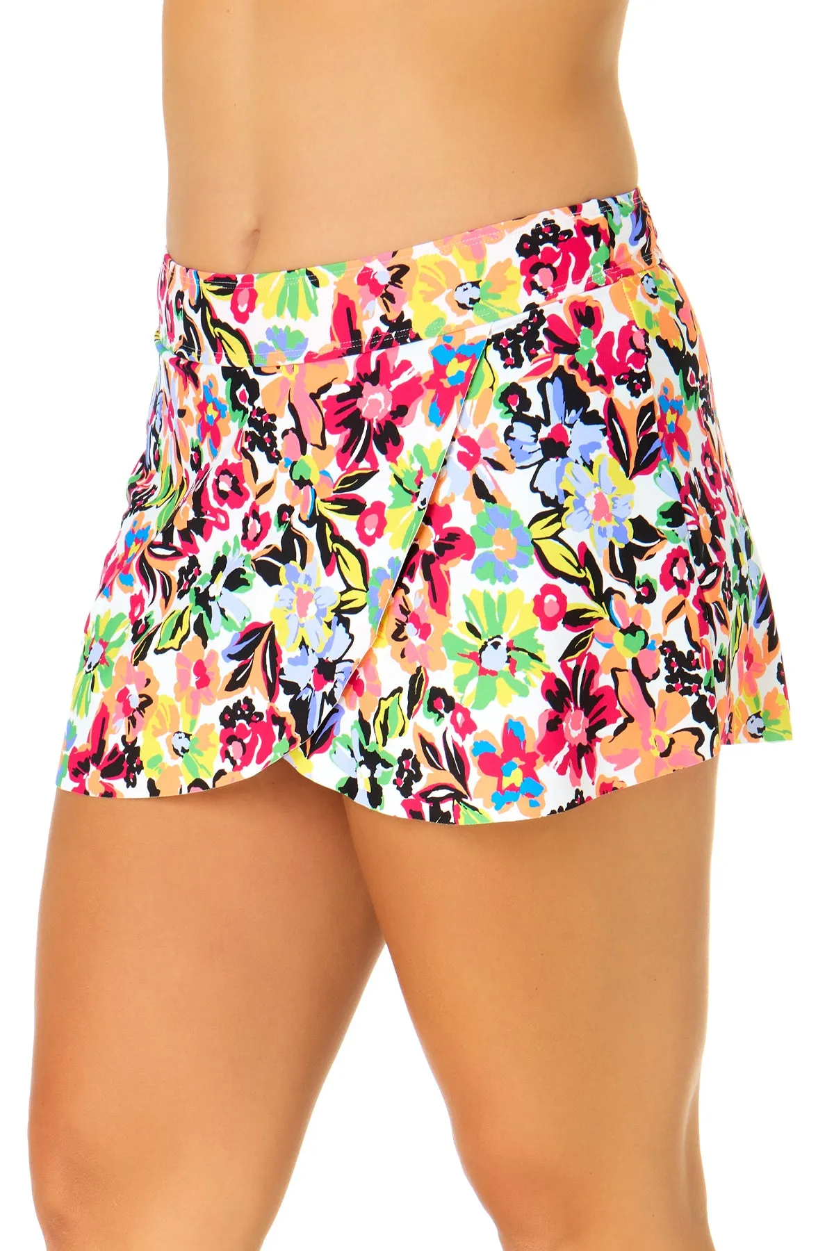 Women's Sun Blossom Drape Front Mid Rise Swim Skirt Bottom sold by Anne Cole product image thumbnail 3