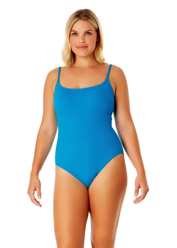 Womens' Live In Color Classic Lingerie Textured Maillot One Piece Swimsuit sold by Anne Cole