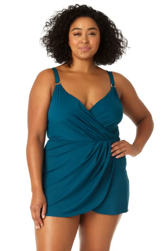 Anne Cole Plus - Swim Dress With Skirted Bottom sold by Anne Cole