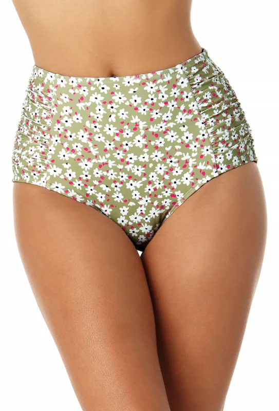 Anne Cole - Women's Shirred High Waist Tummy Control Bikini Bottom sold by Anne Cole