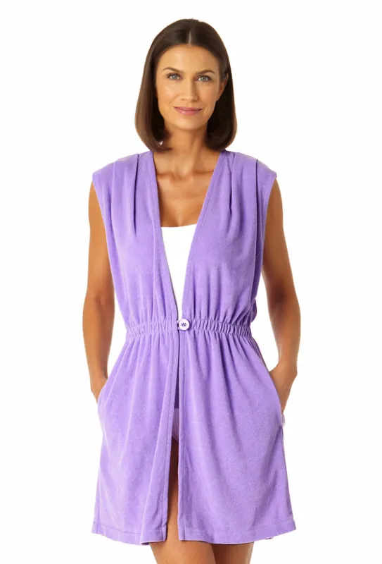 Anne Cole - Women's Terry Cloth Robe Swimsuit Cover Up sold by Anne Cole