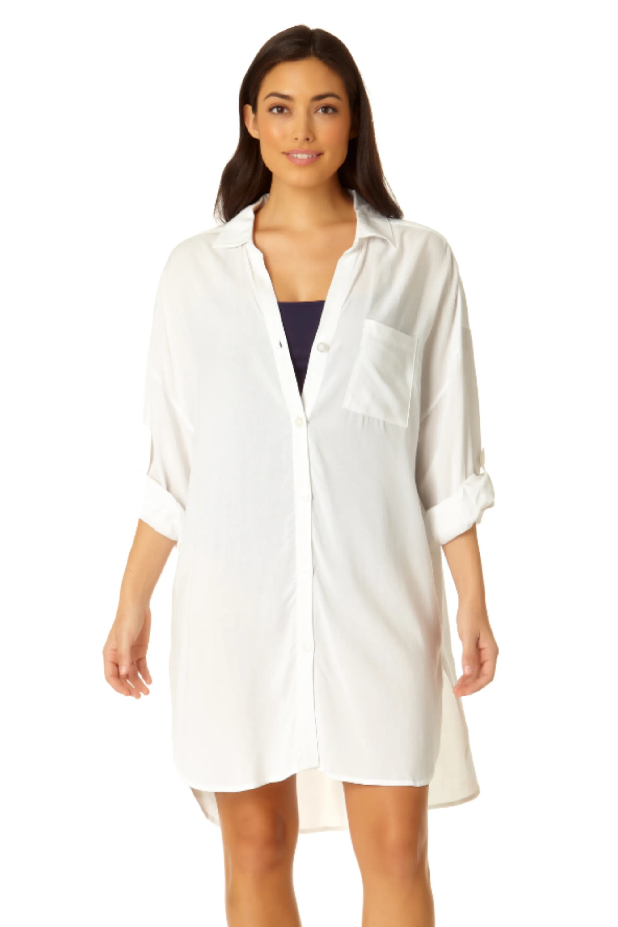 Anne Cole - Women's Button Down Shirt Swimsuit Cover Up sold by Anne Cole