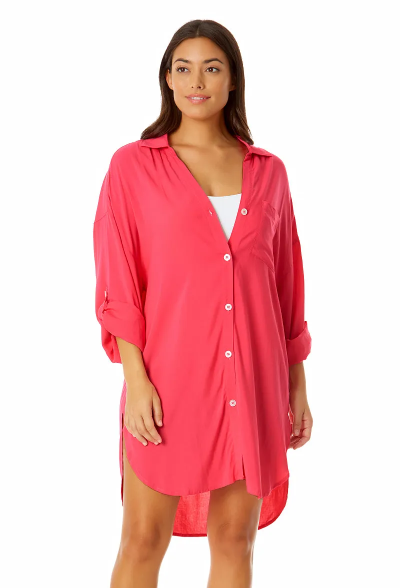 Anne Cole - Women's Button Down Shirt Swimsuit Cover Up sold by Anne Cole product image thumbnail 5