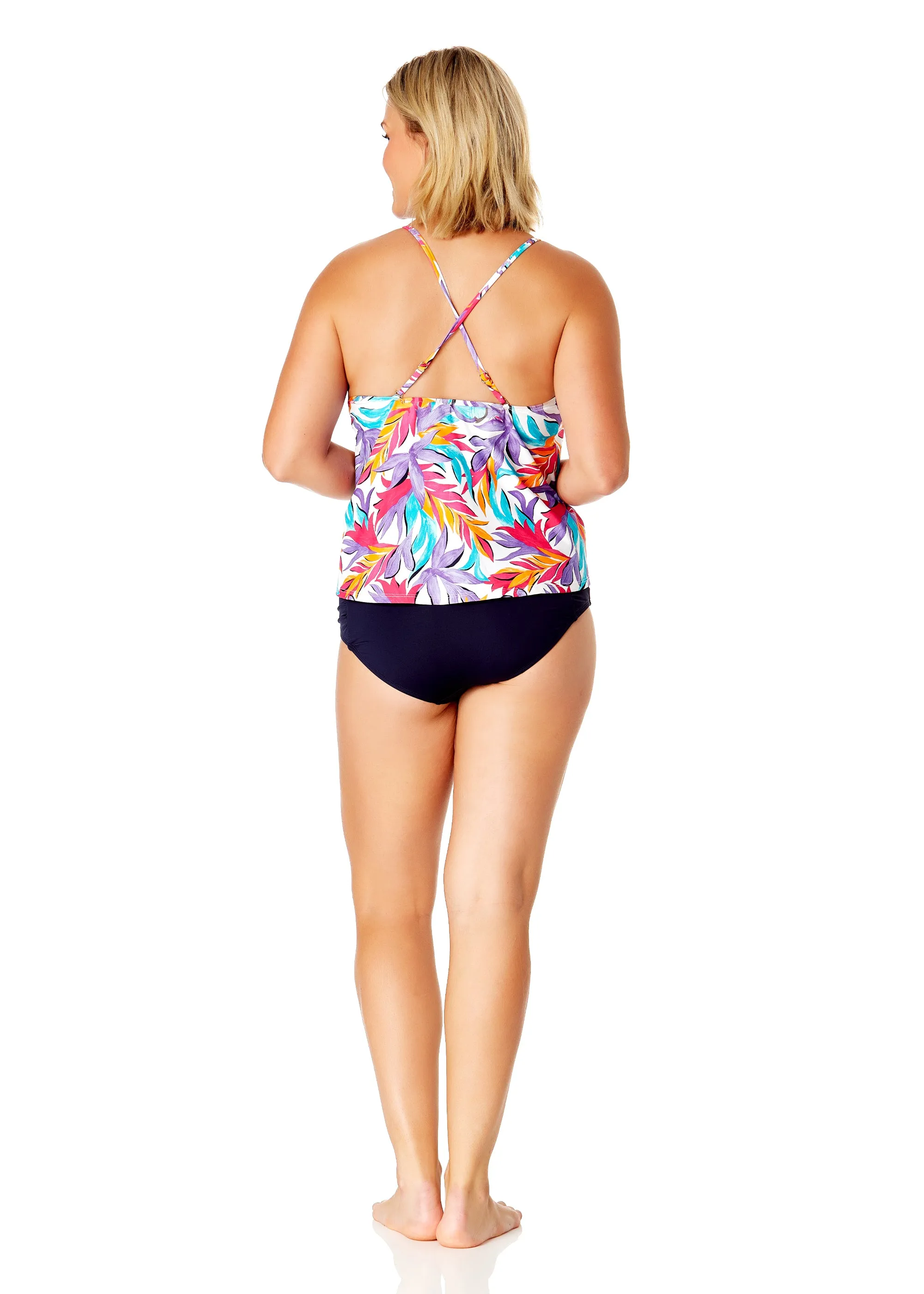 Women's Dance Floor Palm Easy Triangle Tankini Swim Top sold by Anne Cole product image thumbnail 4