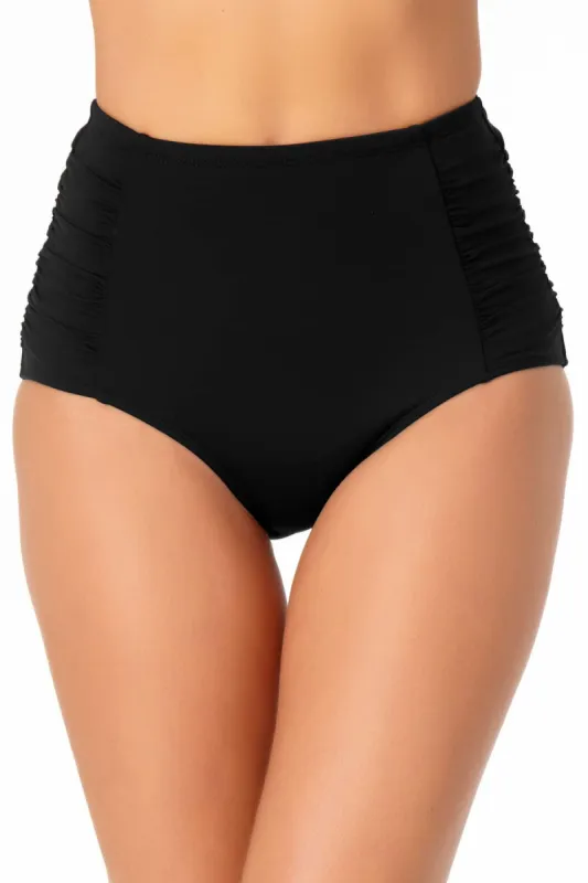 Anne Cole - Shirred High Waist Tummy Control Bottom sold by Anne Cole