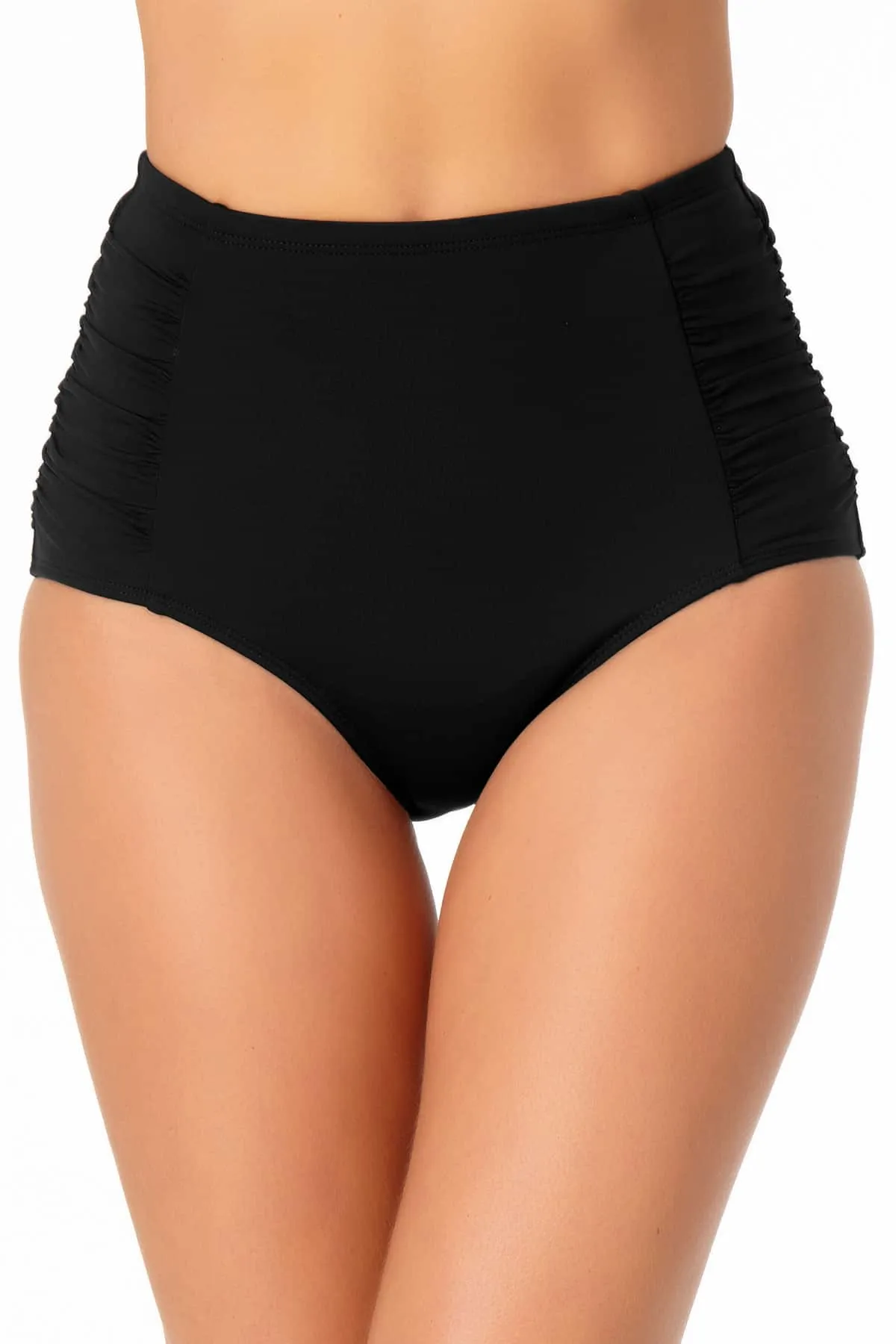 Anne Cole - Shirred High Waist Tummy Control Bottom sold by Anne Cole
