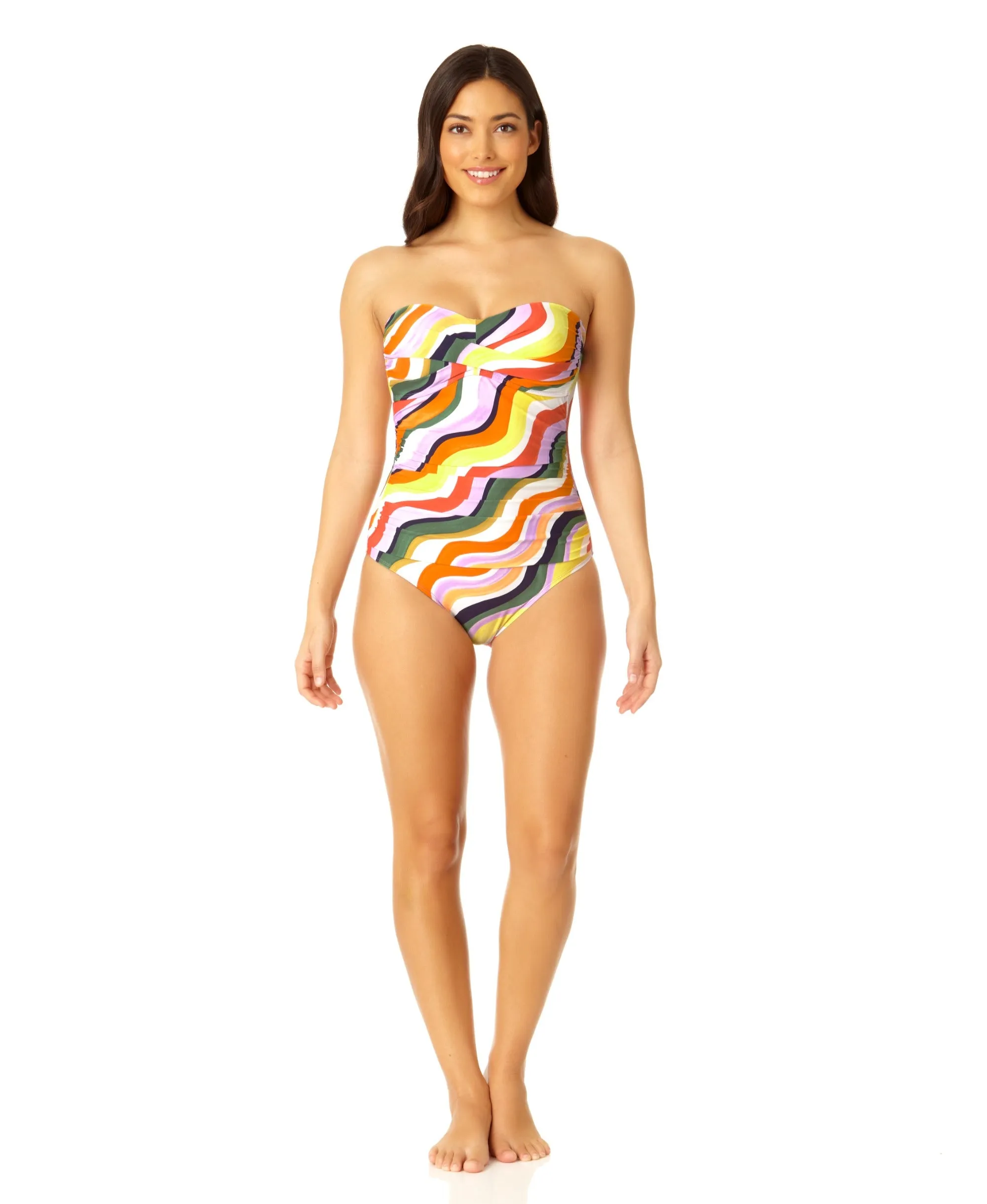 Anne Cole - Women's Twist Front Shirred One Piece Swimsuit sold by Anne Cole product image thumbnail 4