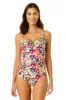 Women's Sun Blossom Retro Twist Front Shirred One Piece Swimsuit sold by Anne Cole