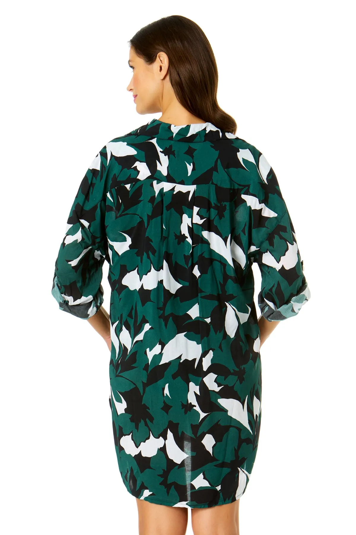 Women's Desert Bloom Button Down Shirt Swimsuit Cover Up sold by Anne Cole product image thumbnail 2