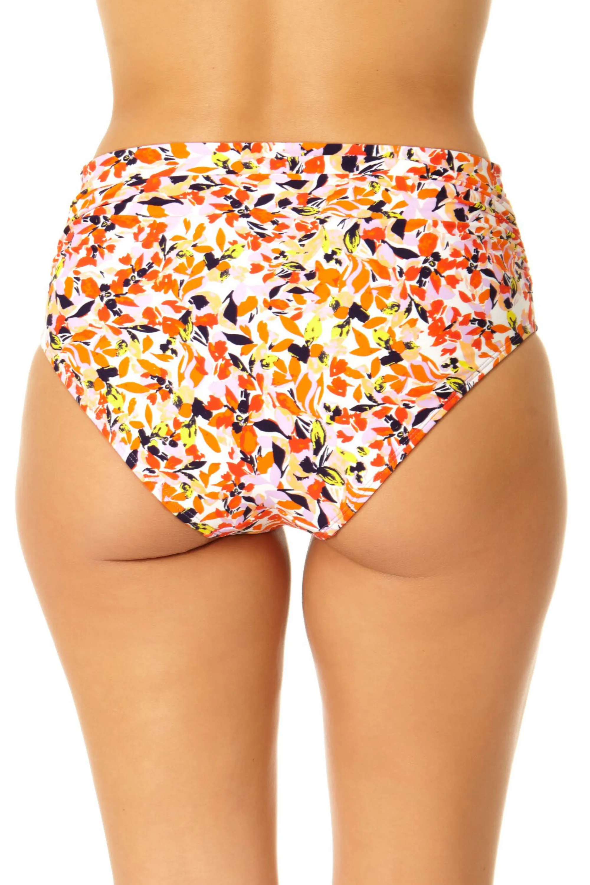 Anne Cole - Women's Fold Over High Waist Shirred Bikini Swim Bottoms sold by Anne Cole product image thumbnail 2
