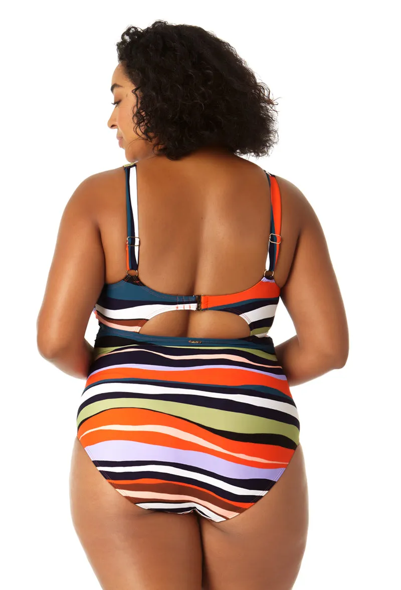 Anne Cole Plus - Women's Scoop Neck Shirred One Piece Swimsuit sold by Anne Cole product image thumbnail 2