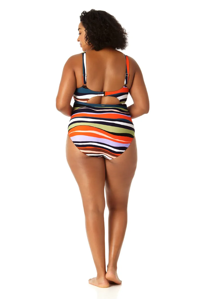 Anne Cole Plus - Women's Scoop Neck Shirred One Piece Swimsuit sold by Anne Cole product image thumbnail 3
