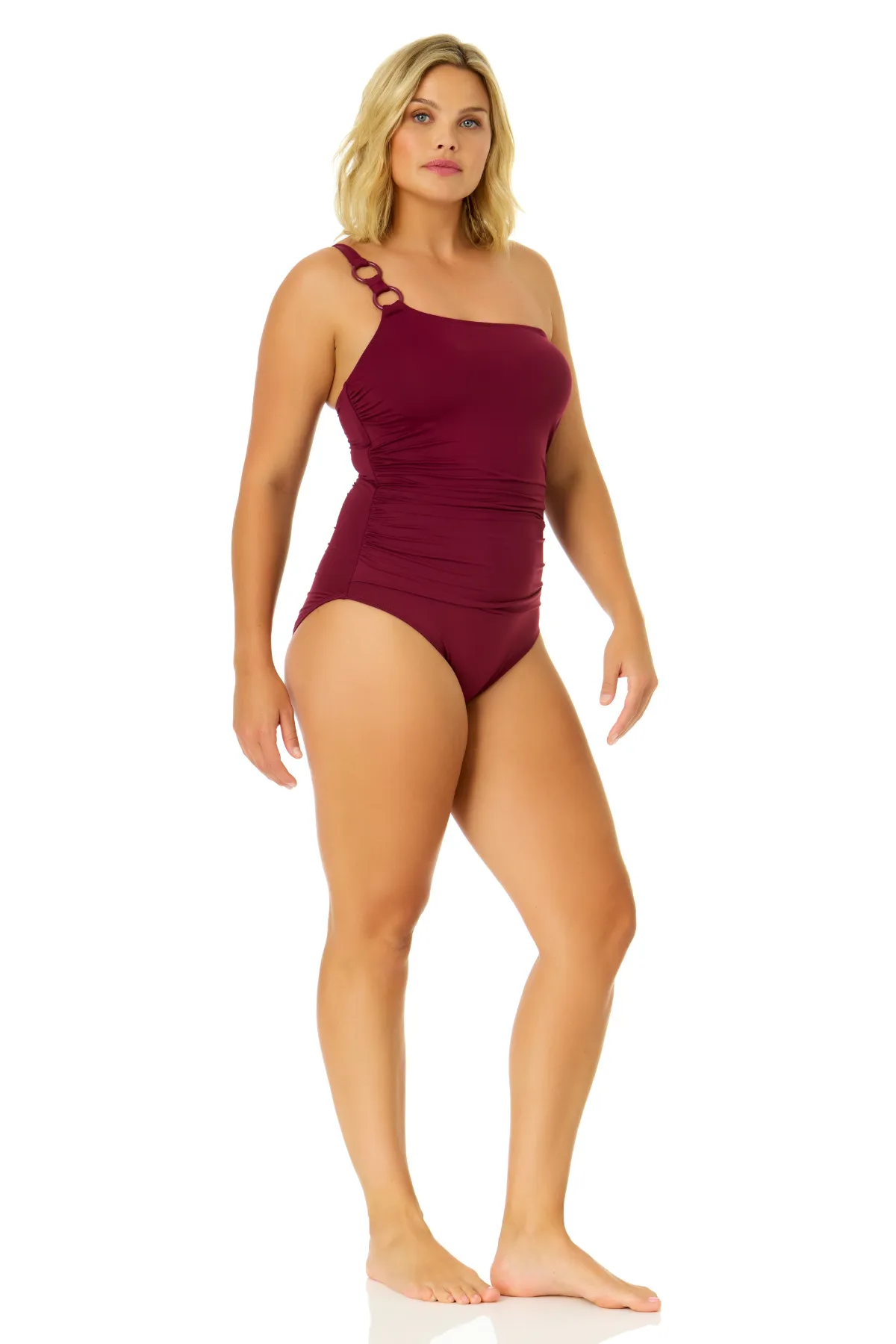 Women's Live In Color Ring Strap Asymmetric One Piece Swimsuit sold by Anne Cole product image thumbnail 2
