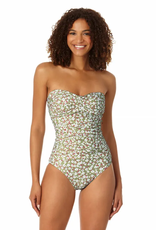 Anne Cole - Women's Twist Front Shirred One Piece Swimsuit sold by Anne Cole