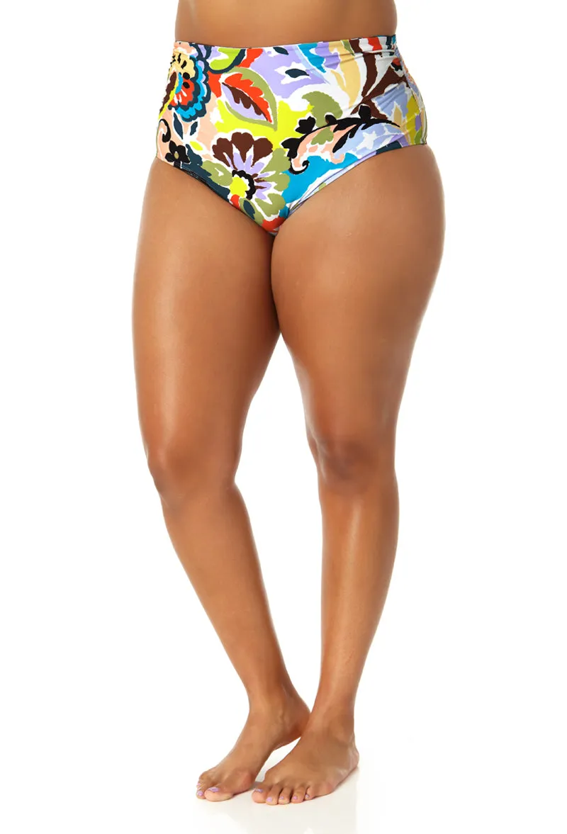 Anne Cole Plus - Women's Fold Over High Waist Shirred Bikini Swim Bottoms sold by Anne Cole product image thumbnail 3