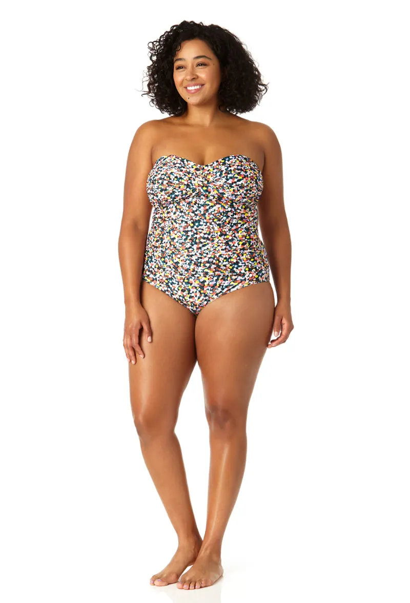 Anne Cole Plus - Women's Twist Front Shirred One Piece Swimsuit sold by Anne Cole product image thumbnail 4
